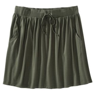 Merona Womens Plus Size Front Pocket Knit Skirt   Green 3