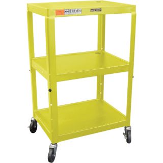 Wilson Metal Utility Cart   Height Adjustable, Yellow, Model W42AYE