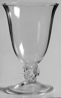 Juliska Glassware Gabriella Water Goblet   Clear,Embossed Laurel&Medallions