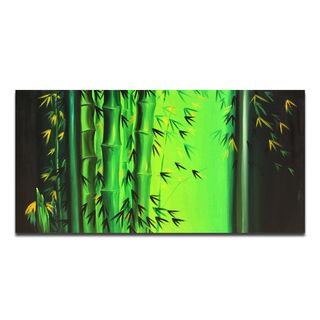 Abstract Bamboo Hand Painted Art