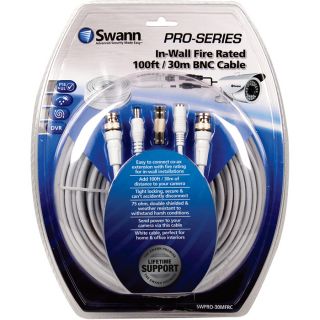 Swann Fire Rated Video and Power BNC Extension Cable   100 Ft./30.480M, Model