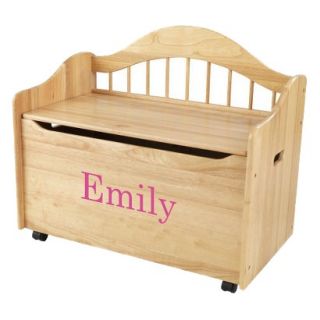 Kidkraft Limited Edition Personalised Natural Toy Box   Pink Emily