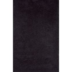 Handmade Black Wool Shag Rug (5 X 8)