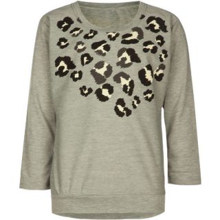 Leopard Girls Sweatshirt Heather Grey In Sizes X Small, Medium, Larg