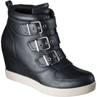 Womens Mossimo Katley Sneaker Wedges   Black 5.5
