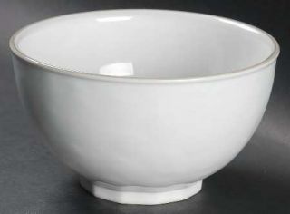 Juliska Ceramics Octavia Whitewash (Portobello Trim) Coupe Cereal Bowl, Fine Chi