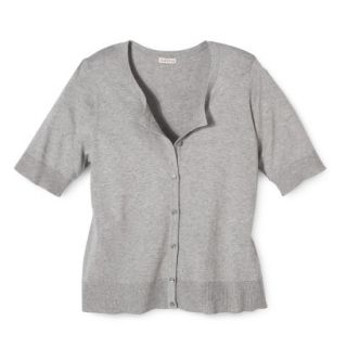 Merona Womens Plus Size Short Sleeve Cardigan Sweater   Gray X