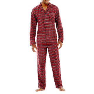 Stafford Flannel Pajama Set, Red, Mens