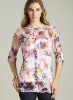 Romeo   Juliet Couture Sheer Floral Print Blouse