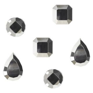 Xhilaration Wall Gems Set of 6   Chrome
