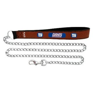 New York Giants Football Leather 2.5mm Chain Leash   M