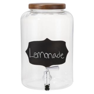 Threshold Chalkboard Beverage Dispenser with Acacia Lid   Clear
