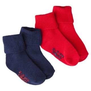 Circo Infant Toddler 2 Pack Casual Socks   Navy/Red 12 24 M