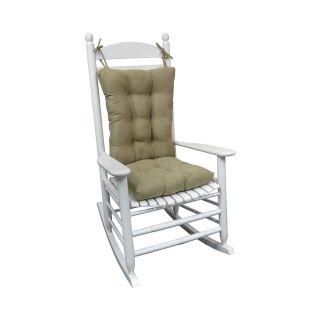Microsuede Gripper 2 Piece Chair Cushion Set, Tan