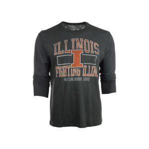 Illinois Fighting Illini 47 Brand NCAA Stacked Long Sleeve Scrum T Shirt