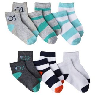 Circo Infant Toddler Boys Assorted Low Cut Socks   Turquoise 4T/5T