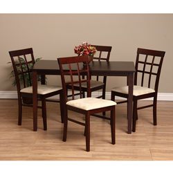 Warehouse Of Tiffany Warehouse Of Tiffany Justin Sand 5 piece Dining Furniture Set Cappuccino Size 5 Piece Sets