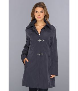 Nautica Fireman Clip Raincoat Womens Coat (Blue)
