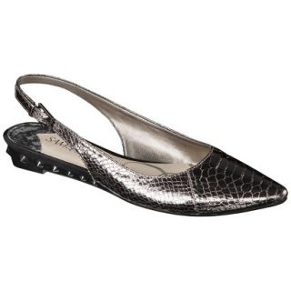 Womens Sam & Libby Ilana Pointed Toe Sliver Wedge Flat   Pewter 7.5