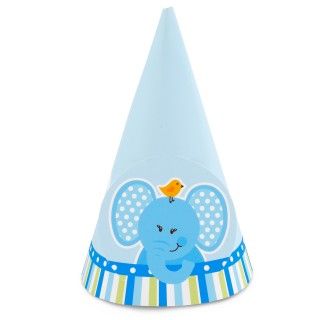 Blue Elephants Cone Hats