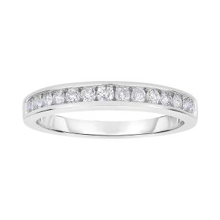 Harmony Eternally in Love 1/2 CT. T.W. Diamond Wedding Band 14K White Gold,