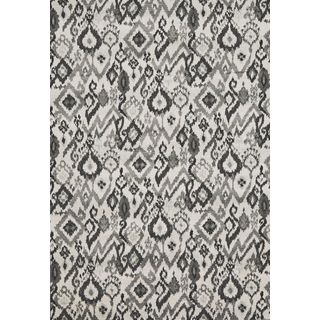 Mida Grey Ikat Polypropylene Rug (8x11)