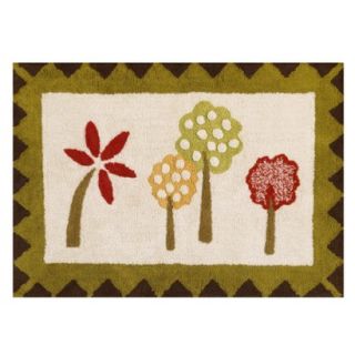 Elephant Brigade Rug   Red,Brown,Yellow (26x40)