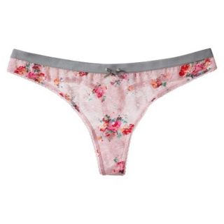 Xhilaration Juniors All Over Lace Thong   Pink XL