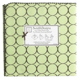 Swaddle Designs Ultimate Receiving Blanket   Lime Mod Circles