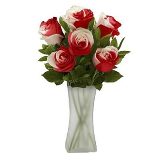 Fresh Cut Sweetheart Roses with Vase   6 Stems