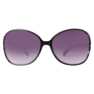 Womens Plastic Square Sunglasses with Vented Lens   Black/Purple