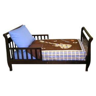 Blue/Brown Rockstar 4 Pc Toddler Bed Set by Lab