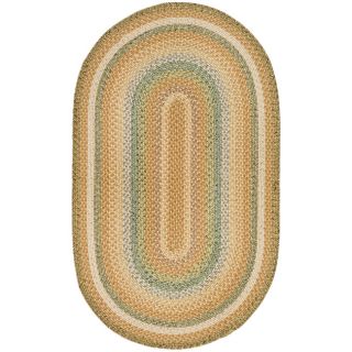 Handwoven Country Living Reversible Tan Braided Oval Rug (5 X 8)