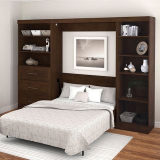 Bestar Pur By Bestar Wall Bed Kit Brown Size Full