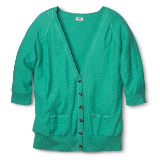 Mossimo Supply Co. Juniors Plus Size 3/4 Sleeve Boyfriend Sweater   Green 3X