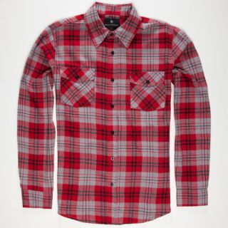Central Mens Flannel Shirt Red In Sizes Medium, Large, Xx Large, Sma