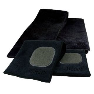 MU Kitchen Microfiber 2pc Dish Towel & Dish Cloth Set   Black
