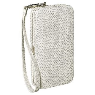 Merona Silver Snake Textured Phone Case Wallet with Removable Wristlet Strap  