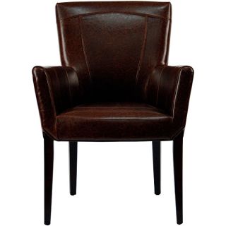Safavieh Ken Bicast Leather Arm Chair Brown