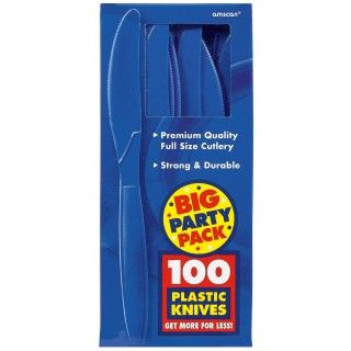 Bright Royal Blue Big Party Pack   Knives