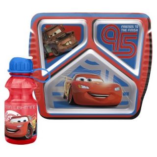 Disney Cars Divided Tray and Bottle Set