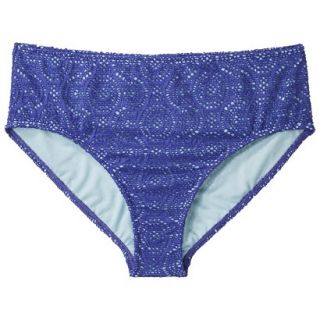 Womens Plus Size Crochet Hipster Swim Bottom   Cobalt Blue 16W