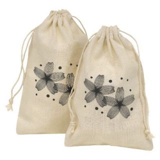 Mod Flower Favor Bags   Beige