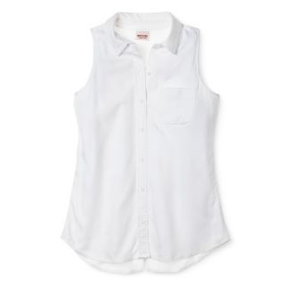 Mossimo Supply Co. Juniors Sleeveless Shirt   Fresh White L(11 13)
