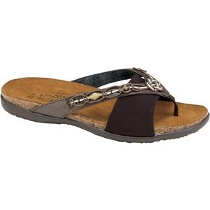 Naot Womens Jennifer Copper Brown Shimmer Nubuck Brown Stretch Sandals, Size 42 M   4721 SQ2