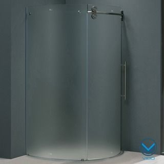 Vigo 40 X 40 Frameless Round Frosted Right sided Shower Enclosure