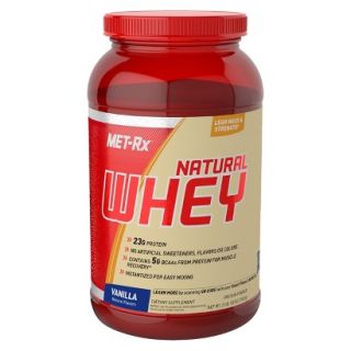 MET Rx Natural Whey Vanilla Dietary Supplement   32 oz
