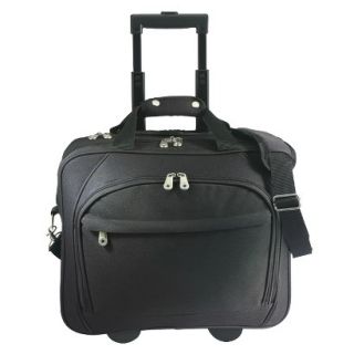 G. Pacific Business Rolling Laptop Briefcase with Laptop Holder   Black