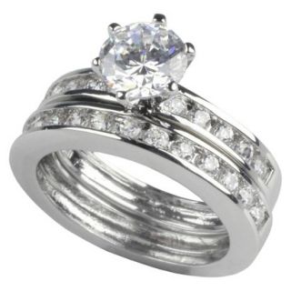 Social Gallery by Roman Engagement Ring Cubic Zirconia 2 Band Set Size 8  
