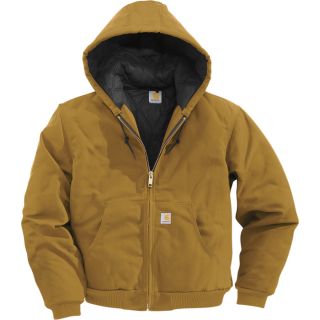 Carhartt Duck Active Jacket   Quilt Lined, Brown, 5XL, Big Style, Model J140